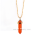 Hexagonal Red Agate Stone DIY Jewelry Pendants with Gold Finding